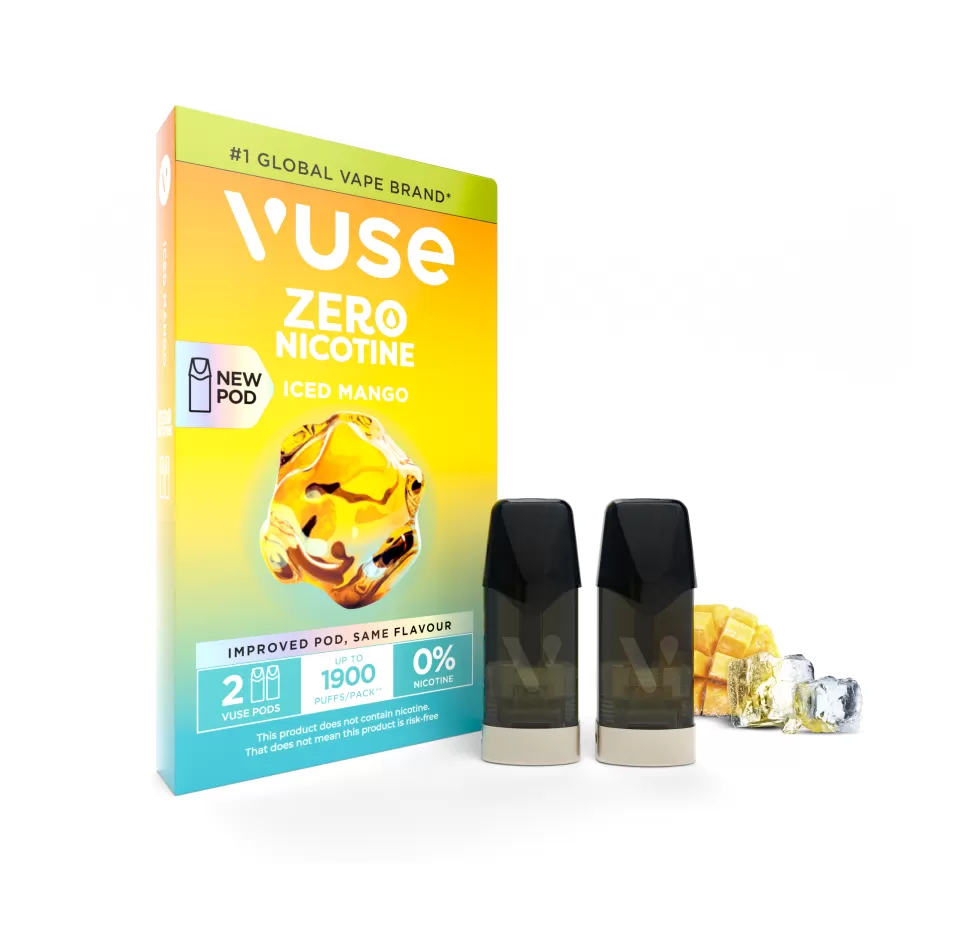 Vuse Zero Nicotine Pods Iced Mango