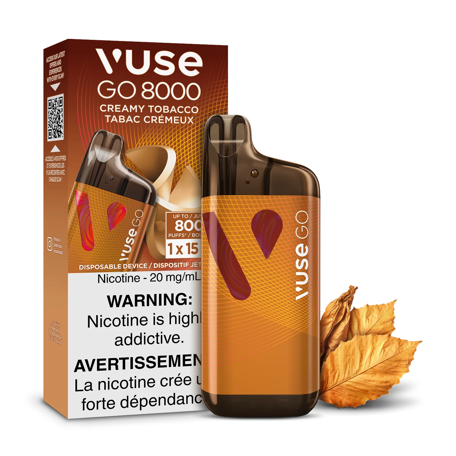 Vuse Go 8000 Creamy Tobacco Disposable Vape